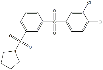 1-({3-[(3,4-dichlorophenyl)sulfonyl]phenyl}sulfonyl)pyrrolidine Struktur