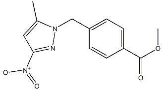 methyl 4-({3-nitro-5-methyl-1H-pyrazol-1-yl}methyl)benzoate Struktur