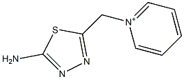 1-[(5-amino-1,3,4-thiadiazol-2-yl)methyl]pyridinium Struktur