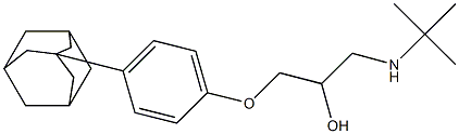 1-[(1,1-dimethylethyl)amino]-3-[(4-tricyclo[3.3.1.1~3,7~]dec-1-ylphenyl)oxy]propan-2-ol Struktur