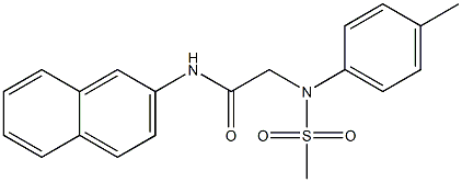 2-[4-methyl(methylsulfonyl)anilino]-N-(2-naphthyl)acetamide Struktur