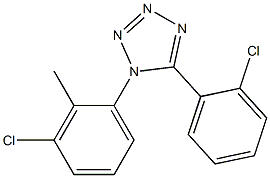 1-(3-chloro-2-methylphenyl)-5-(2-chlorophenyl)-1H-tetraazole Struktur