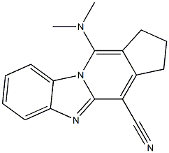 11-(dimethylamino)-2,3-dihydro-1H-cyclopenta[4,5]pyrido[1,2-a]benzimidazole-4-carbonitrile Struktur