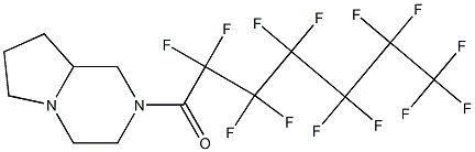 2-(2,2,3,3,4,4,5,5,6,6,7,7,7-tridecafluoroheptanoyl)octahydropyrrolo[1,2-a]pyrazine Struktur