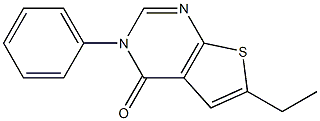 6-ethyl-3-phenylthieno[2,3-d]pyrimidin-4(3H)-one Struktur