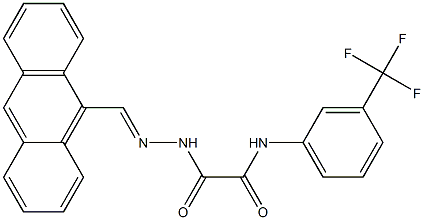 2-[2-(9-anthrylmethylene)hydrazino]-2-oxo-N-[3-(trifluoromethyl)phenyl]acetamide Struktur