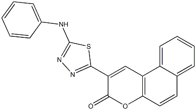 2-(5-anilino-1,3,4-thiadiazol-2-yl)-3H-benzo[f]chromen-3-one Struktur