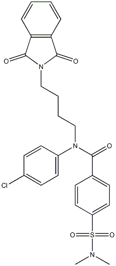 N-(4-chlorophenyl)-4-[(dimethylamino)sulfonyl]-N-[4-(1,3-dioxo-1,3-dihydro-2H-isoindol-2-yl)butyl]benzamide Struktur