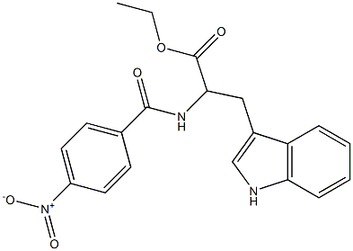 ethyl 2-({4-nitrobenzoyl}amino)-3-(1H-indol-3-yl)propanoate Struktur