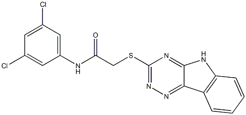 N-(3,5-dichlorophenyl)-2-(5H-[1,2,4]triazino[5,6-b]indol-3-ylsulfanyl)acetamide Struktur