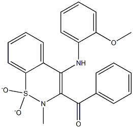 [4-(2-methoxyanilino)-2-methyl-1,1-dioxido-2H-1,2-benzothiazin-3-yl](phenyl)methanone Struktur