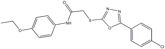 2-{[5-(4-chlorophenyl)-1,3,4-oxadiazol-2-yl]sulfanyl}-N-(4-ethoxyphenyl)acetamide Struktur