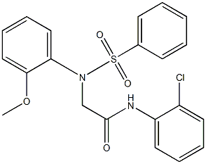 N-(2-chlorophenyl)-2-[2-methoxy(phenylsulfonyl)anilino]acetamide Struktur