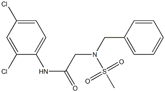 2-[benzyl(methylsulfonyl)amino]-N-(2,4-dichlorophenyl)acetamide Struktur