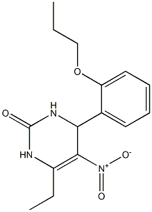 6-ethyl-5-nitro-4-[2-(propyloxy)phenyl]-3,4-dihydropyrimidin-2(1H)-one Struktur