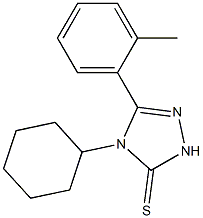 4-cyclohexyl-5-(2-methylphenyl)-2,4-dihydro-3H-1,2,4-triazole-3-thione Struktur