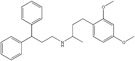 4-(2,4-dimethoxyphenyl)-N-(3,3-diphenylpropyl)-2-butanamine Struktur