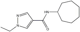 N-cycloheptyl-1-ethyl-1H-pyrazole-4-carboxamide Struktur