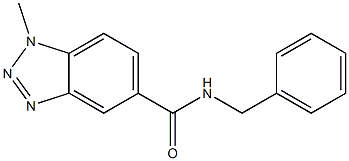 N-benzyl-1-methyl-1H-1,2,3-benzotriazole-5-carboxamide Struktur