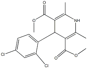 dimethyl 4-(2,4-dichlorophenyl)-2,6-dimethyl-1,4-dihydro-3,5-pyridinedicarboxylate Struktur