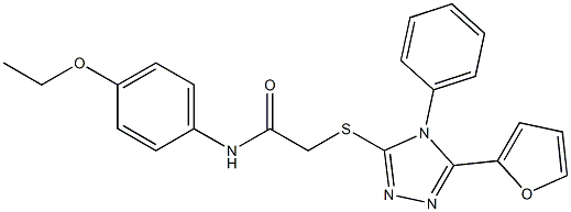 N-[4-(ethyloxy)phenyl]-2-[(5-furan-2-yl-4-phenyl-4H-1,2,4-triazol-3-yl)sulfanyl]acetamide Struktur