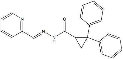 2,2-diphenyl-N'-(2-pyridinylmethylene)cyclopropanecarbohydrazide Struktur