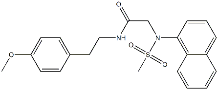 N-[2-(4-methoxyphenyl)ethyl]-2-[(methylsulfonyl)(1-naphthyl)amino]acetamide Struktur