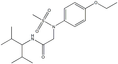 2-[[4-(ethyloxy)phenyl](methylsulfonyl)amino]-N-[2-methyl-1-(1-methylethyl)propyl]acetamide Struktur