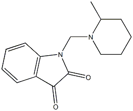 1-[(2-methylpiperidin-1-yl)methyl]-1H-indole-2,3-dione Struktur