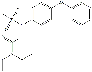 N,N-diethyl-2-[(methylsulfonyl)-4-phenoxyanilino]acetamide Struktur