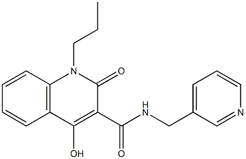 4-hydroxy-2-oxo-1-propyl-N-(3-pyridinylmethyl)-1,2-dihydro-3-quinolinecarboxamide Struktur