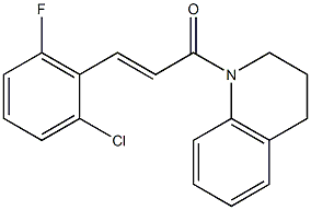 1-[3-(2-chloro-6-fluorophenyl)acryloyl]-1,2,3,4-tetrahydroquinoline Struktur