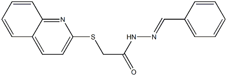 N'-benzylidene-2-(2-quinolinylsulfanyl)acetohydrazide Struktur