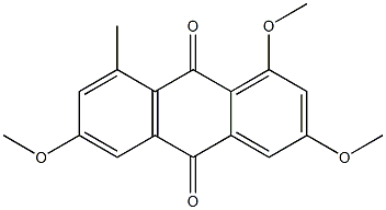 1,3,6-trimethoxy-8-methylanthra-9,10-quinone Struktur