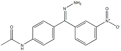 N-[4-(2-{4-nitrophenyl}carbohydrazonoyl)phenyl]acetamide Struktur