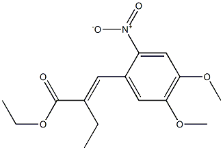 ethyl 2-ethyl-3-{2-nitro-4,5-dimethoxyphenyl}acrylate Struktur