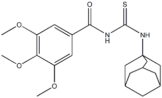 N-(1-adamantyl)-N'-(3,4,5-trimethoxybenzoyl)thiourea Struktur