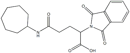 5-(cycloheptylamino)-2-(1,3-dioxo-1,3-dihydro-2H-isoindol-2-yl)-5-oxopentanoic acid Struktur