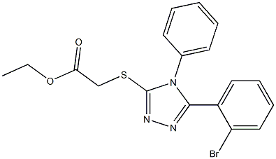 ethyl {[5-(2-bromophenyl)-4-phenyl-4H-1,2,4-triazol-3-yl]sulfanyl}acetate Struktur