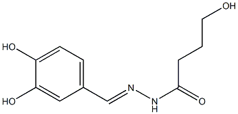 N'-(3,4-dihydroxybenzylidene)-4-hydroxybutanohydrazide Struktur