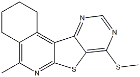 methyl 5-methyl-1,2,3,4-tetrahydropyrimido[4',5':4,5]thieno[2,3-c]isoquinolin-8-yl sulfide Struktur