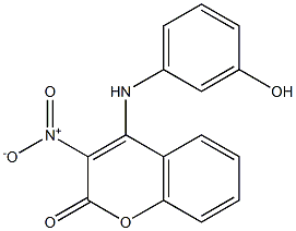 4-(3-hydroxyanilino)-3-nitro-2H-chromen-2-one Struktur