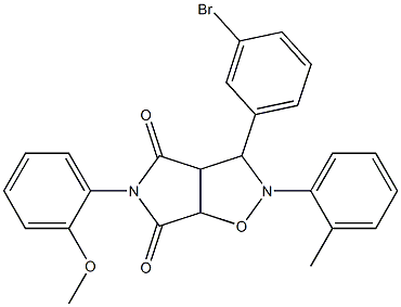 3-(3-bromophenyl)-5-(2-methoxyphenyl)-2-(2-methylphenyl)dihydro-2H-pyrrolo[3,4-d]isoxazole-4,6(3H,5H)-dione Struktur