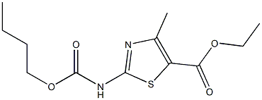 ethyl 2-[(butoxycarbonyl)amino]-4-methyl-1,3-thiazole-5-carboxylate Struktur