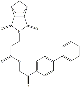 2-[1,1'-biphenyl]-4-yl-2-oxoethyl 3-(3,5-dioxo-4-azatricyclo[5.2.1.0~2,6~]dec-4-yl)propanoate Struktur