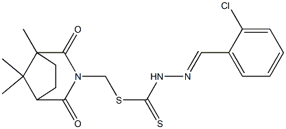 (1,8,8-trimethyl-2,4-dioxo-3-azabicyclo[3.2.1]oct-3-yl)methyl 2-(2-chlorobenzylidene)hydrazinecarbodithioate Struktur