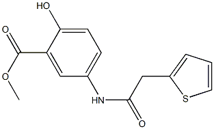 methyl 2-hydroxy-5-[(2-thienylacetyl)amino]benzoate Struktur