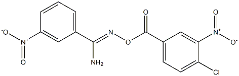 N'-({4-chloro-3-nitrobenzoyl}oxy)-3-nitrobenzenecarboximidamide Struktur