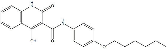 N-[4-(hexyloxy)phenyl]-4-hydroxy-2-oxo-1,2-dihydroquinoline-3-carboxamide Struktur