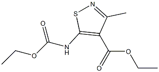 ethyl 5-[(ethoxycarbonyl)amino]-3-methyl-4-isothiazolecarboxylate Struktur